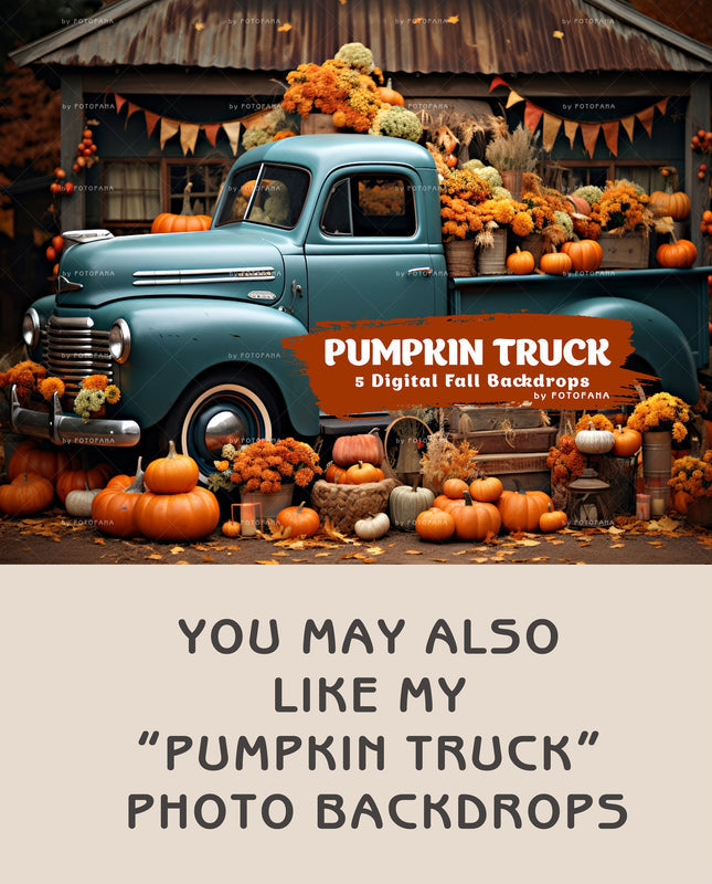 Pumpkins Halloween Photography Backdrop