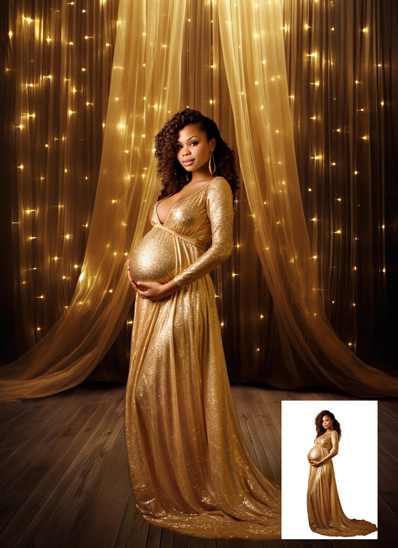 Maternity Digital Backdrop Photo Backdrop For Photographers Textures Digital Background Overlays Maternity Backdrops Gold Crystal Curtains