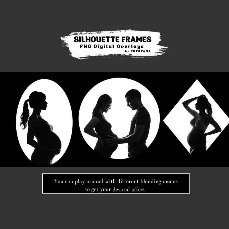 Shadow Overlay Frame Overlay Silhouette Overlay Modern Maternity Overlay Maternity Frame Maternity Ring Digital Backdrop Digital Background