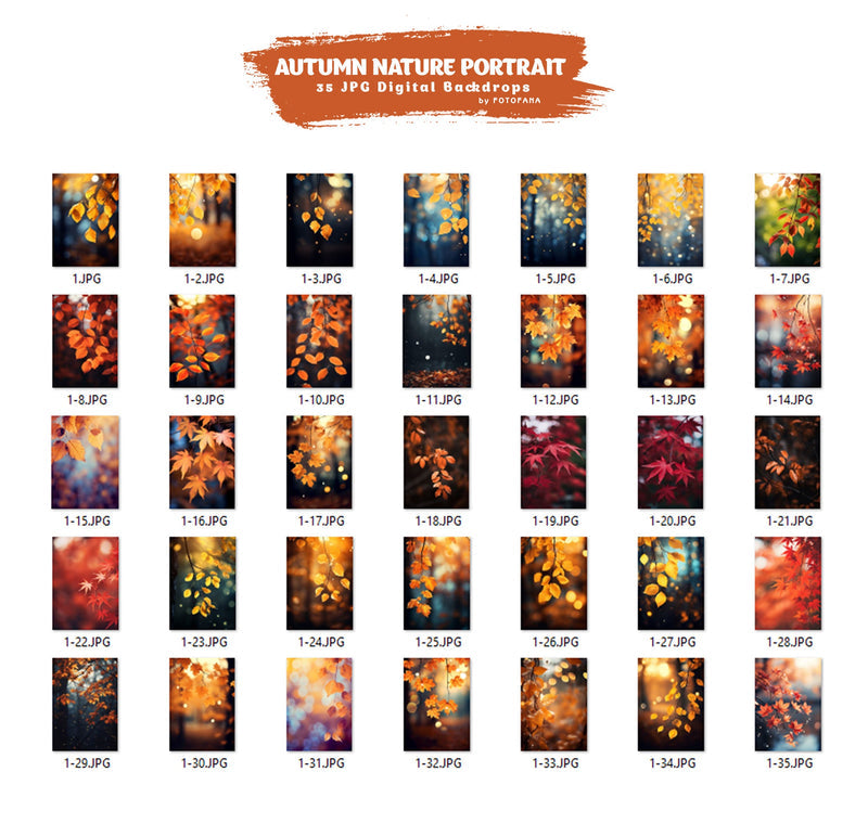 Autumn Nature Portrait Backdrops