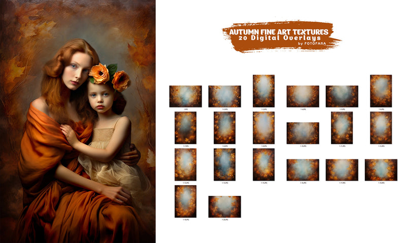 Autumn Fine Art Textures Studio – Grunge Canvas Backdrops