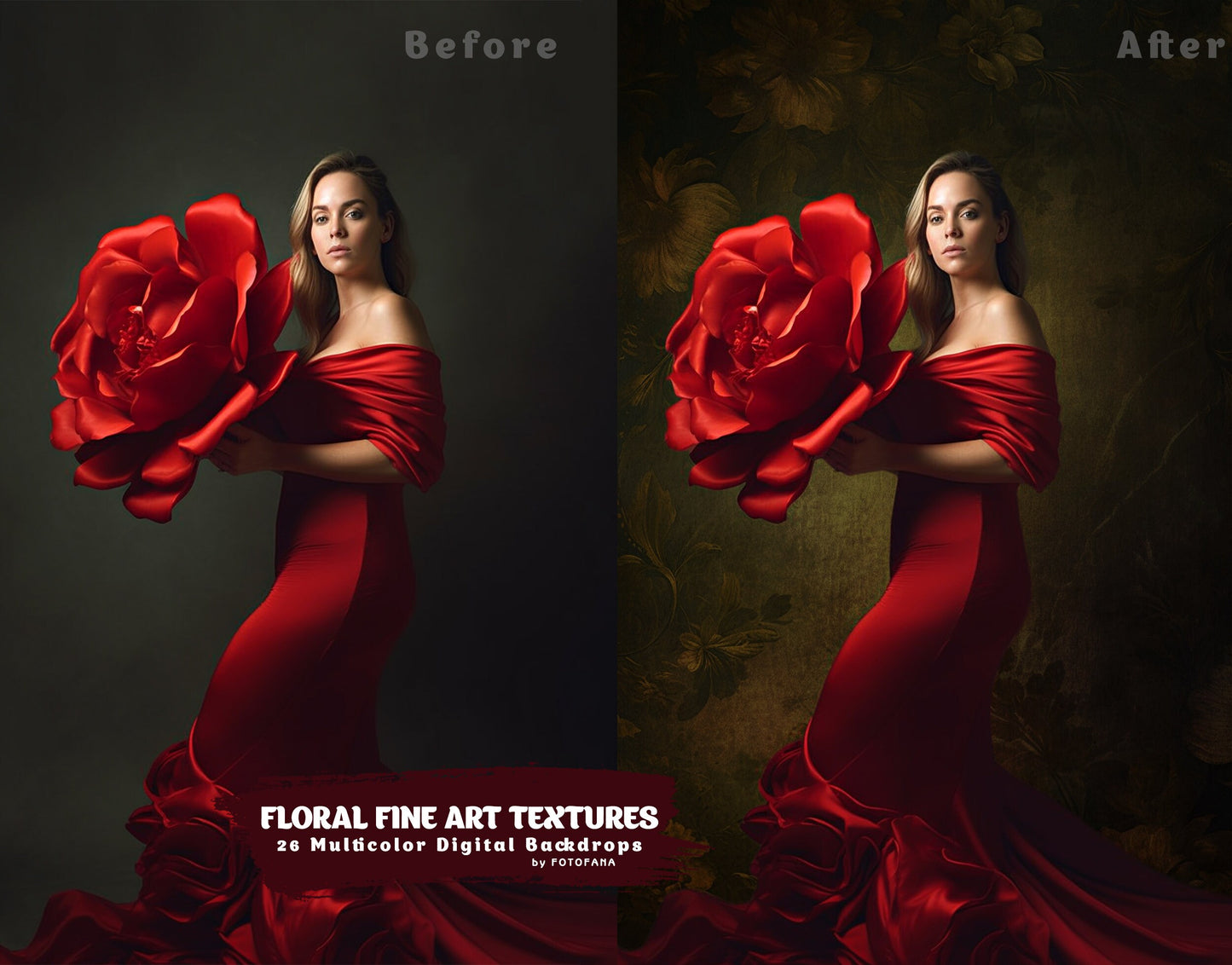 Floral Fine Art Portrait Texture, Photography Digital Background, Photoshop Overlays editing, Maternity Textures overlays, Photo Overlay