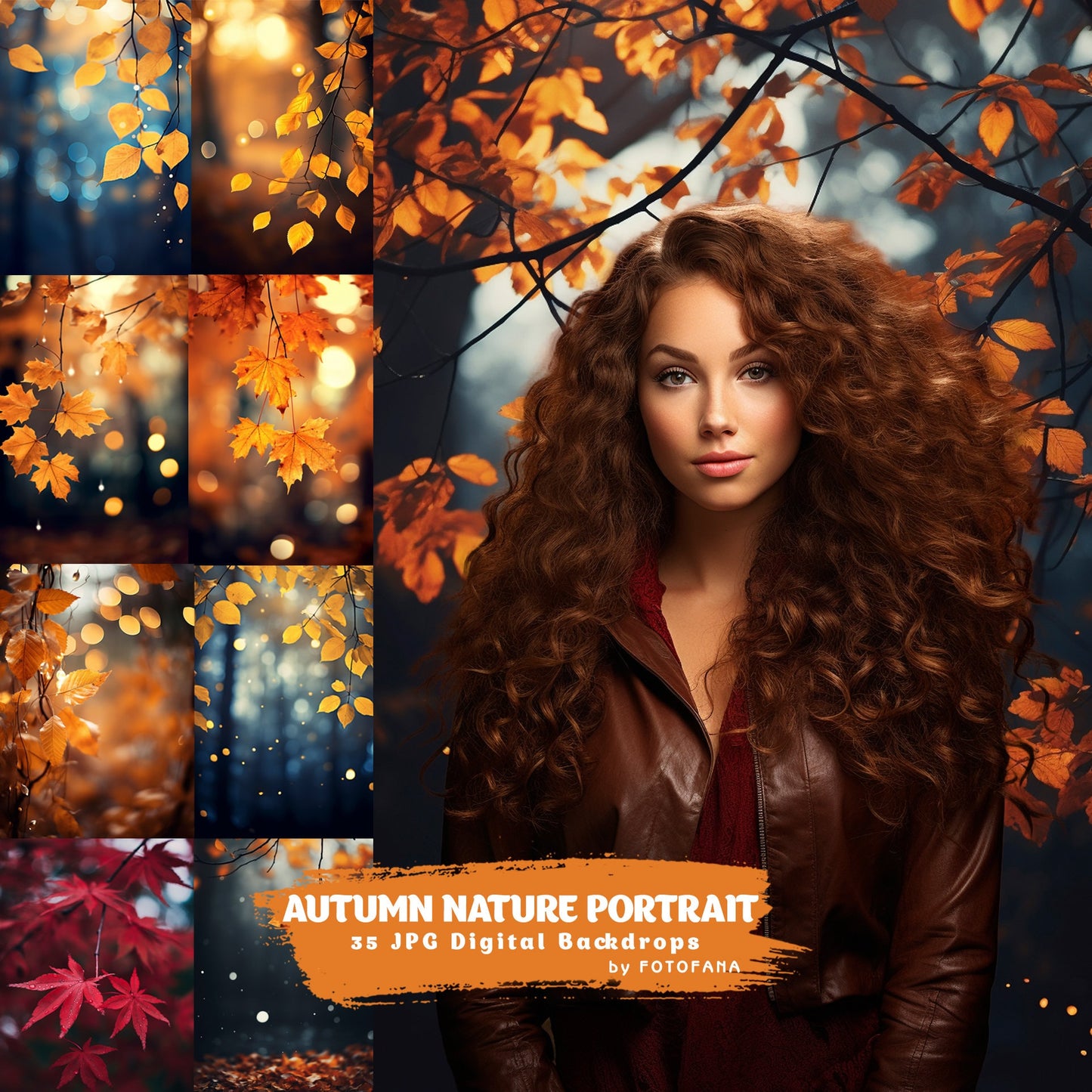 Autumn Nature Portrait Backdrops