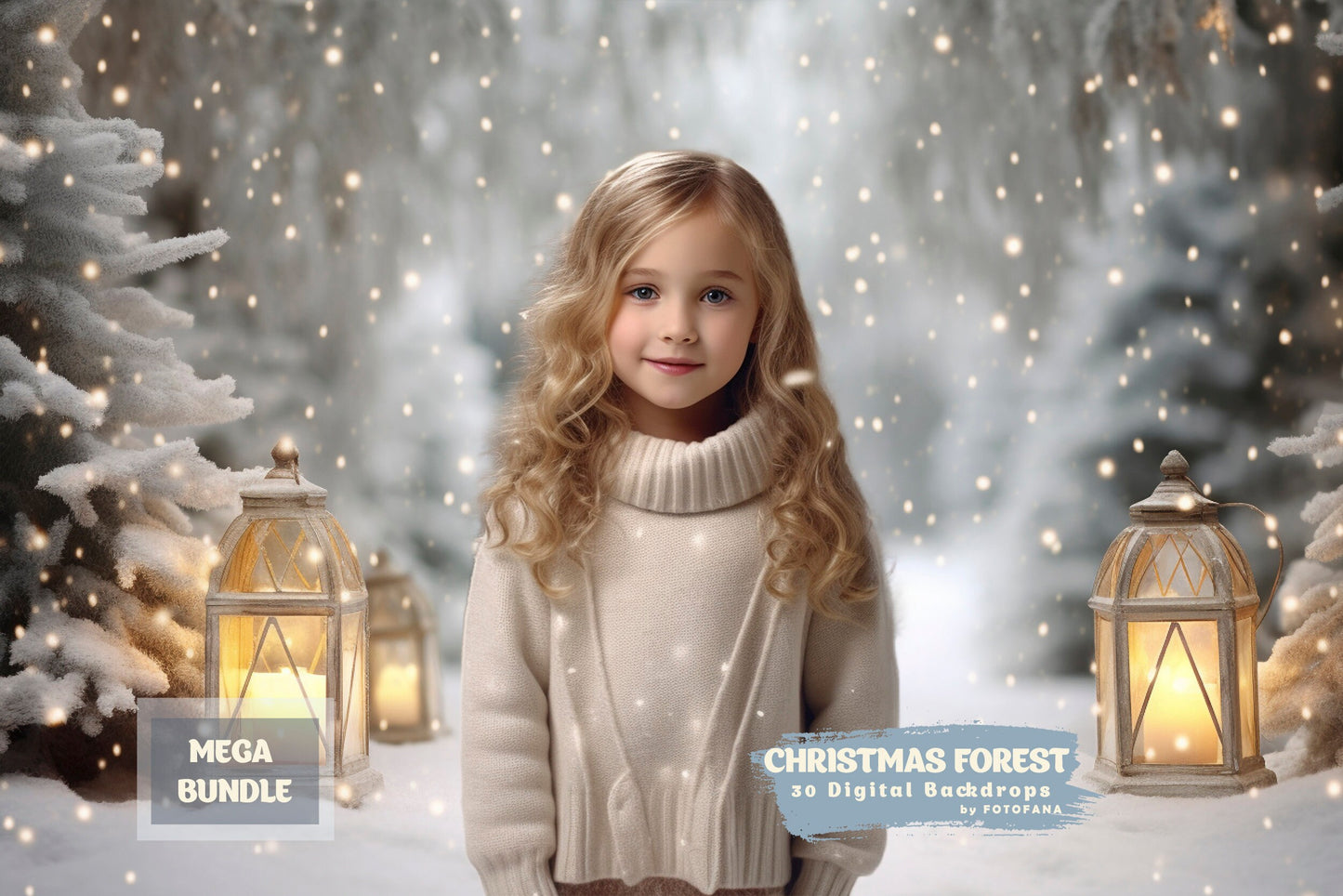 30 Christmas Forest Backdrop Winter Backdrop Christmas Snow Magic Forest Digital Background Overlay Christmas Studio Backdrop Photography