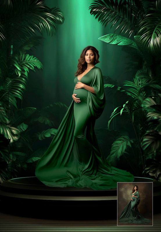 Lush Jungle Palm Digital Backdrops Tropical Backdrop Maternity Backdrop Overlays Studio Backdrop Fine Art Textures Photoshop Overlays Jpg
