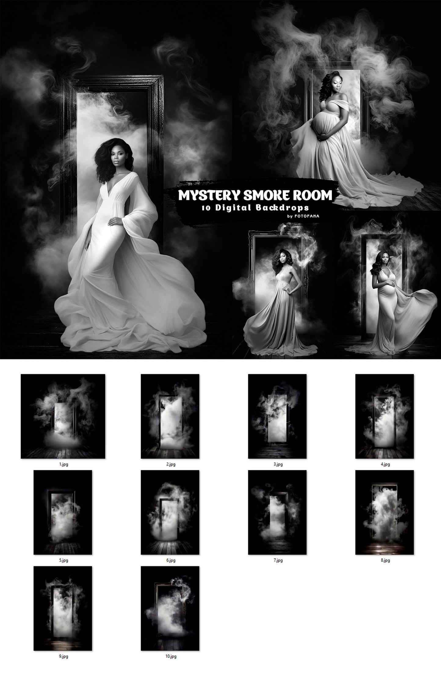Mystery Smoke Room Digital Backdrops Mystery Smoke Room Door digital Backgrounds Maternity Overlays Studio Backdrops Fine Art Textures