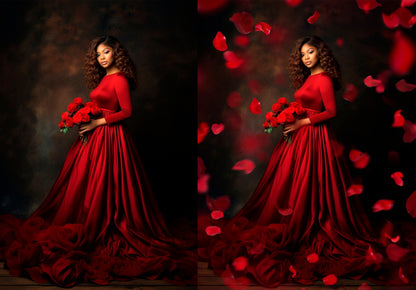 Red Rose Petals Romantic Maternty Overlays Wedding Overlay Photoshop Overlays Valentines Day Falling Petals Maternity Digital Backdrop Png
