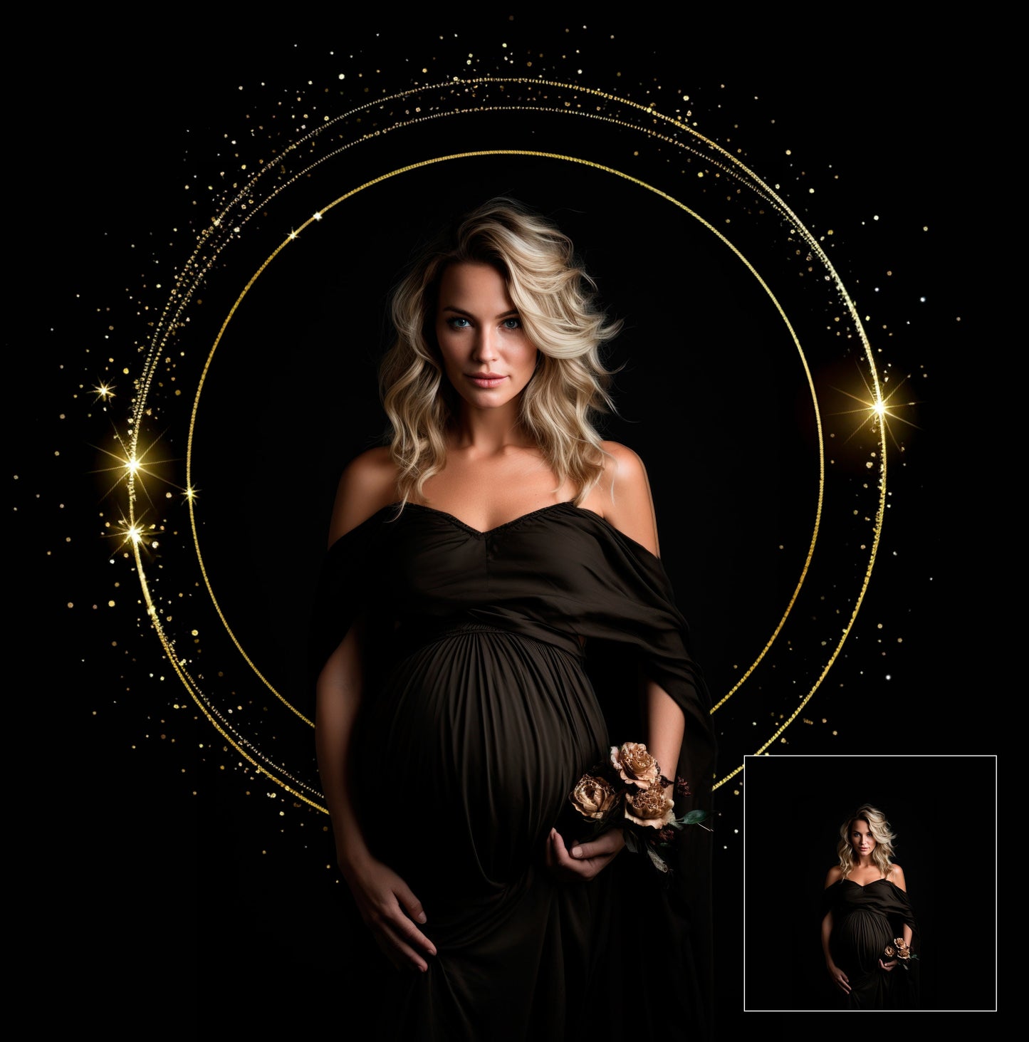 40 Golden MATERNITY RINGS Overlays Circle Halo Maternity Light Ring Frame Circles Shine Ring Light Maternity Digital Backdrop Texture JPG