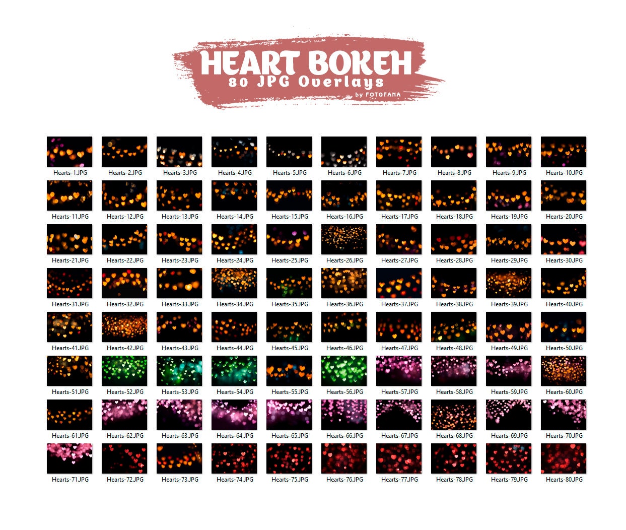 Heart Bokeh Overlays Photoshop Overlays Overlay Love Heart Pink Hearts Gold Hearts Christmas Overlays Photoshop Backdrop Valentine Overlays
