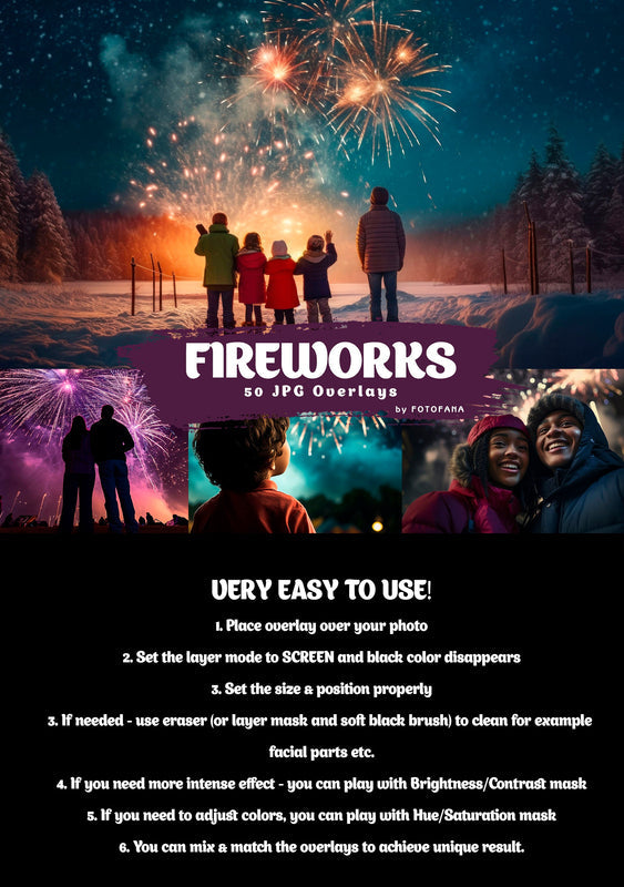 Fireworks Overlays Photoshop Overlays Fireworks Digital Backdrop Wedding Overlay Engagement Overlay July 4Th New Year Overlays Party Overlay
