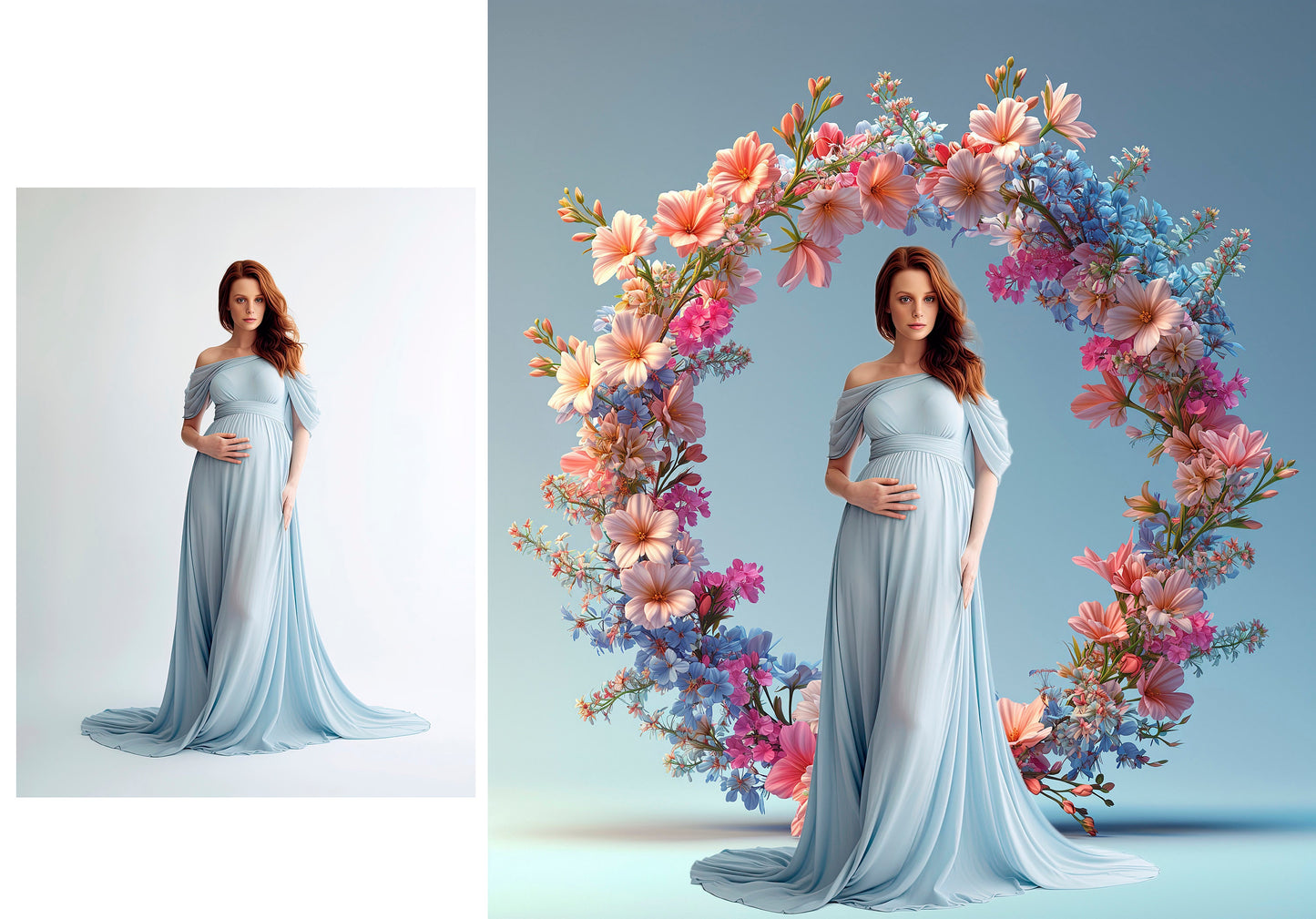 18 Floral Wreath Digital Backdrops Maternity Floral Hoop Digital Backdrop Overlay Floral Ring Halo Maternity Studio Digital Backdrops Photo