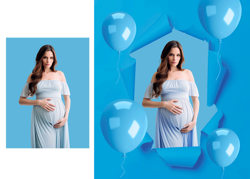 Gender Reveal Backdrop Ripped Paper Digital Backdrop Maternity Overlay Newborn Backdrop Studio Background Photoshop Torn Paper Overlay Png