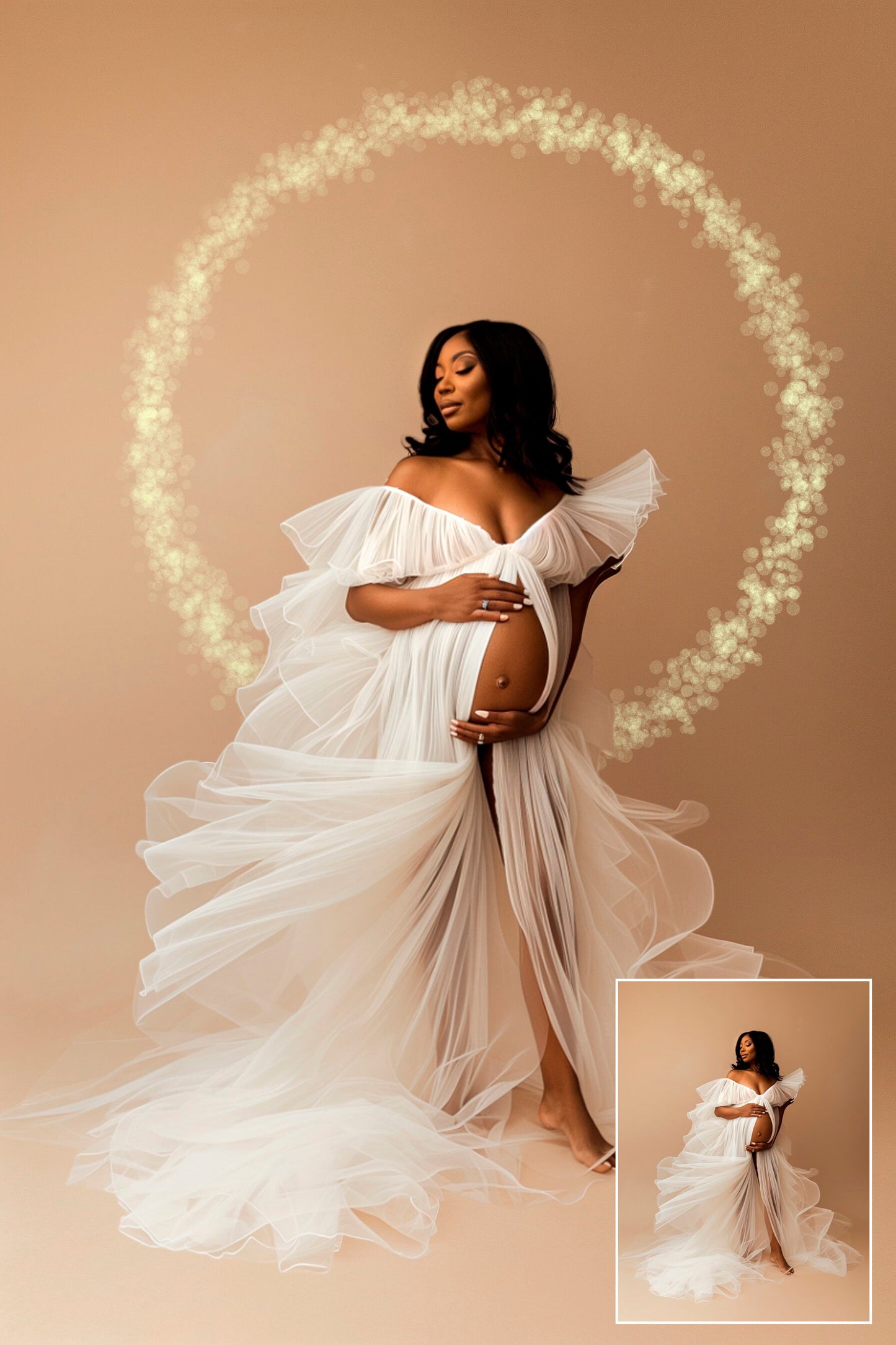 30 MATERNITY RING Overlays Photoshop Overlay Maternity Halo Overlay Maternity Digital Backdrop Light Ring Frame Golden Ring Light Maternity