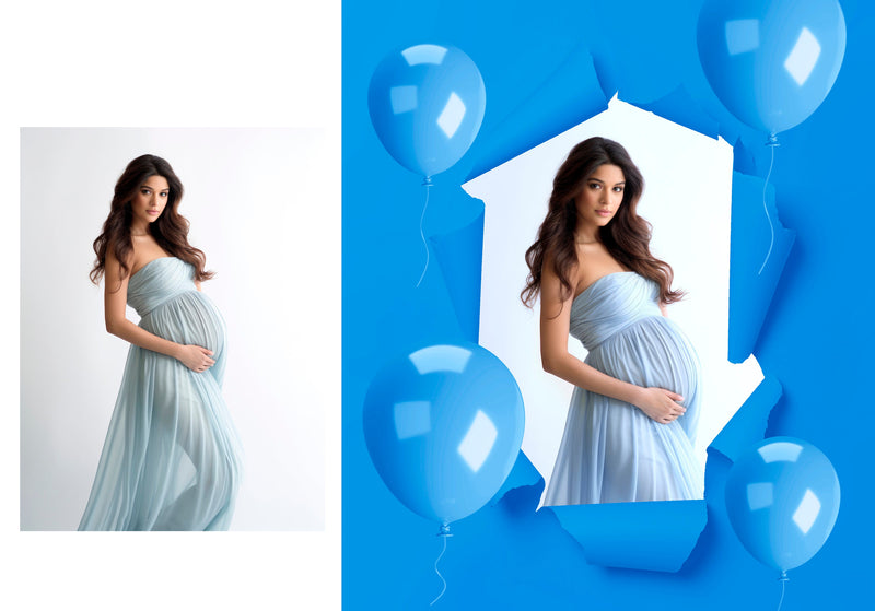Gender Reveal Backdrop Ripped Paper Digital Backdrop Maternity Overlay Newborn Backdrop Studio Background Photoshop Torn Paper Overlay Png