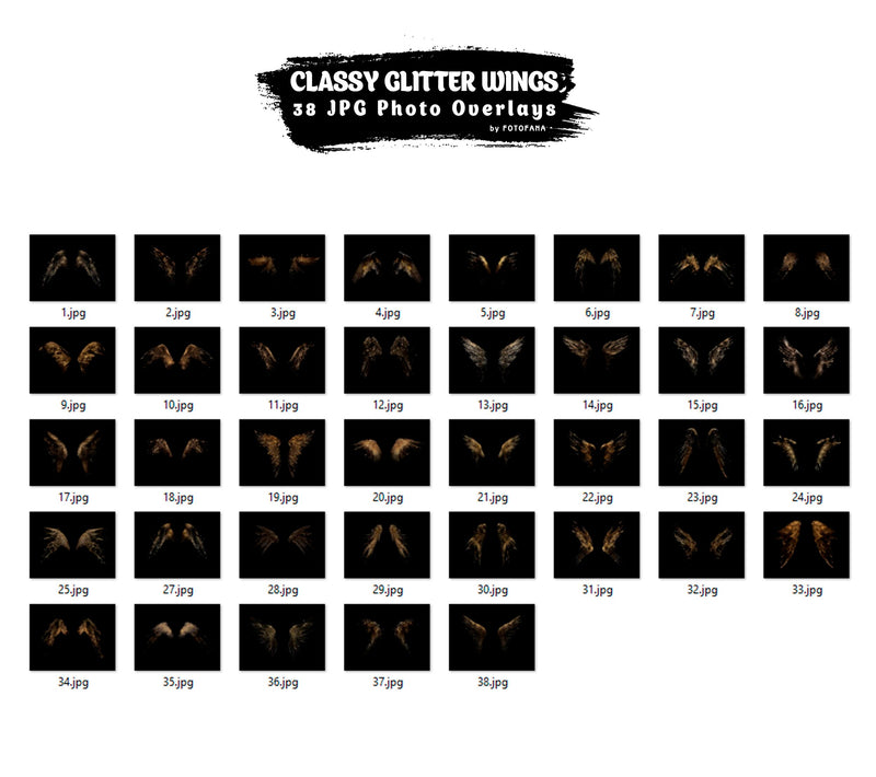 Glitter Wings Overlays Photoshop – Shimmering Angel Wings for Maternity Photoshoots