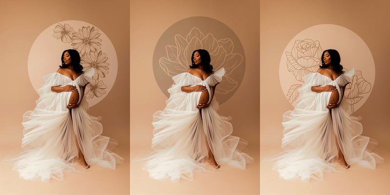 Floral Shadow Overlay Silhouette Overlay Maternity Frame Overlay Halo Maternity Maternity Ring Overlay Digital Backdrop Maternity Backdround