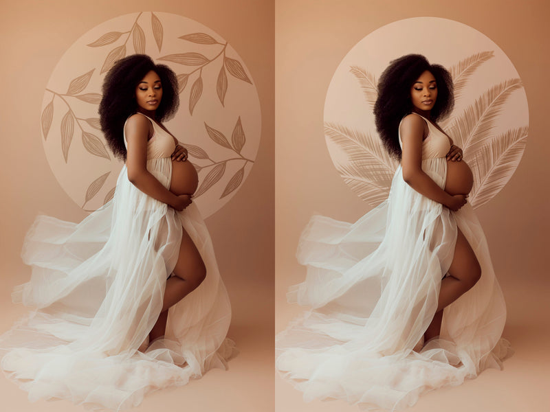 Floral Shadow Overlay Silhouette Overlay Maternity Frame Overlay Halo Maternity Maternity Ring Overlay Digital Backdrop Maternity Backdround