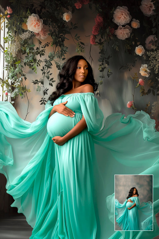 Floral Backdrops Maternity Digital Backdrop Overlay Maternity Floral Overlays Newborn Studio Backdrops For Photoshop Art Portrait Texture