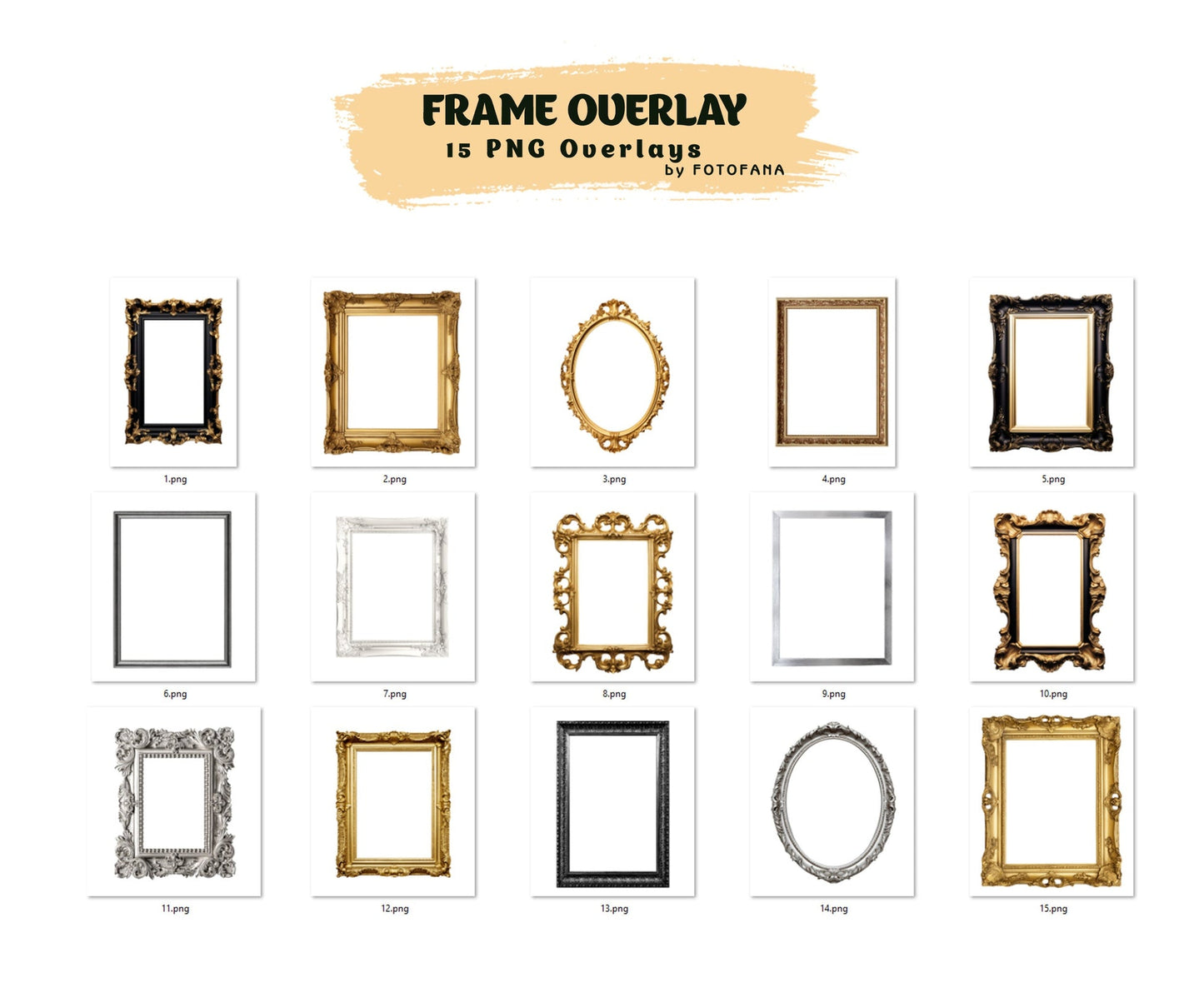 Frame Digital Overlays Maternity Studio Photoshop