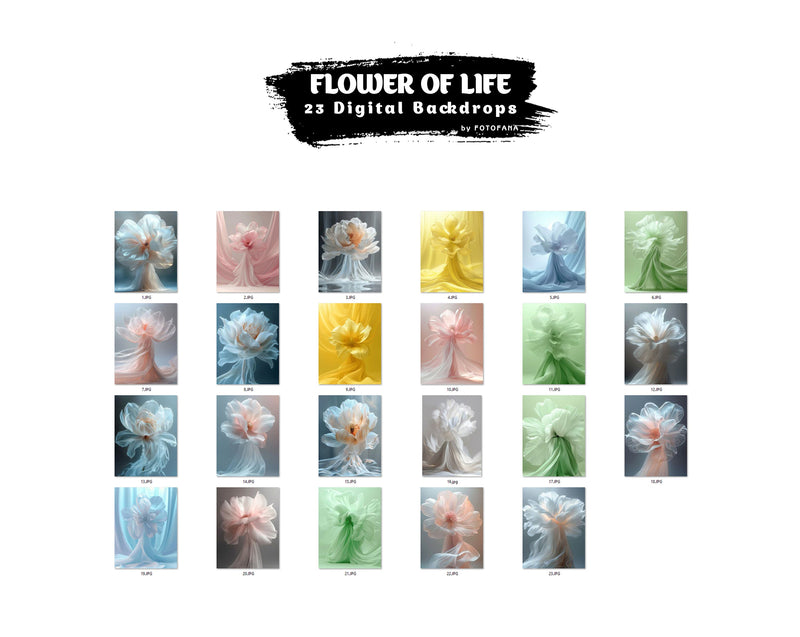Floral Digital Backdrops Photoshop