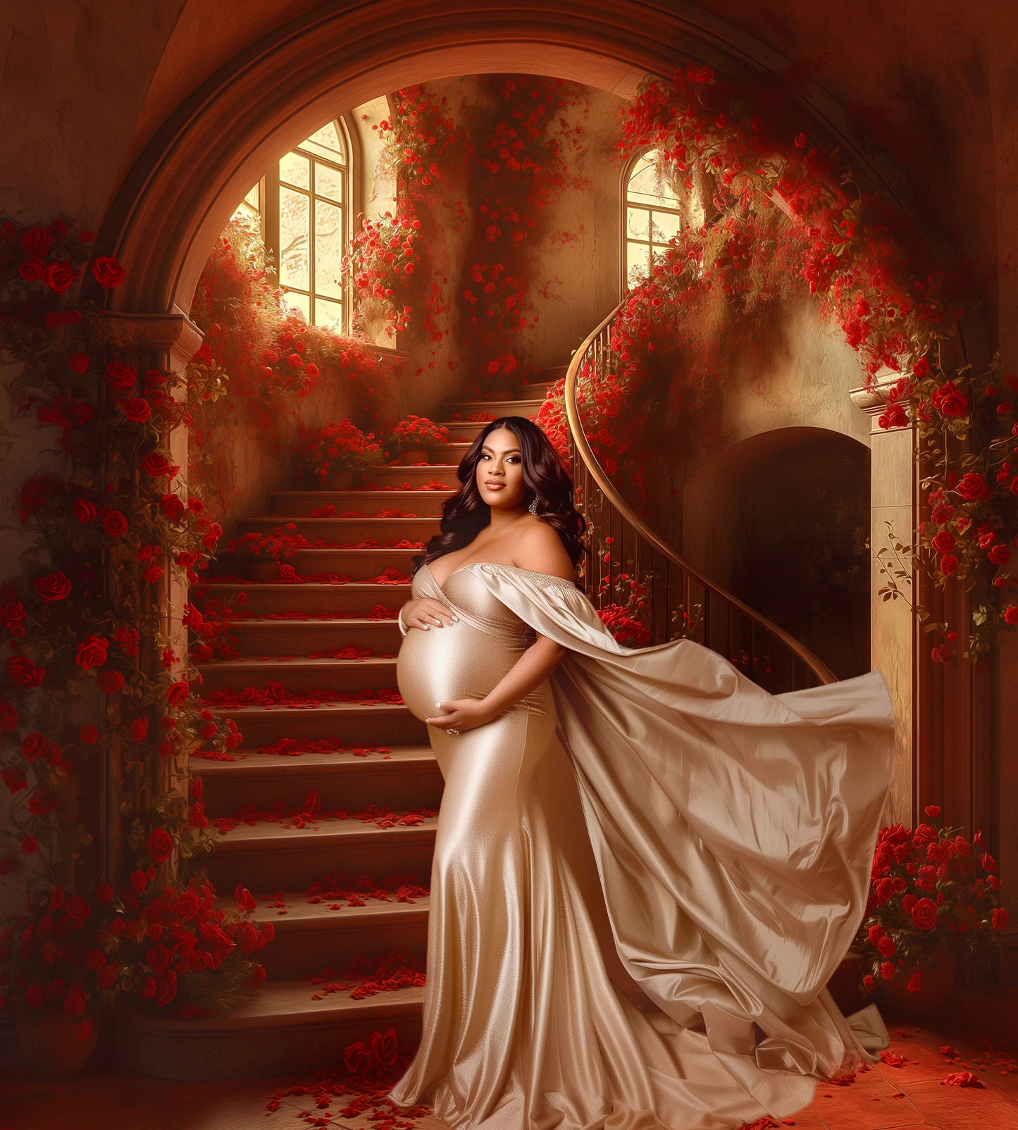 Floral Backgrounds Digital Backdrops Red roses Overlay Maternity Backdrop Floral Overlays Newborn Studio Backdrop for Photoshop Overlays