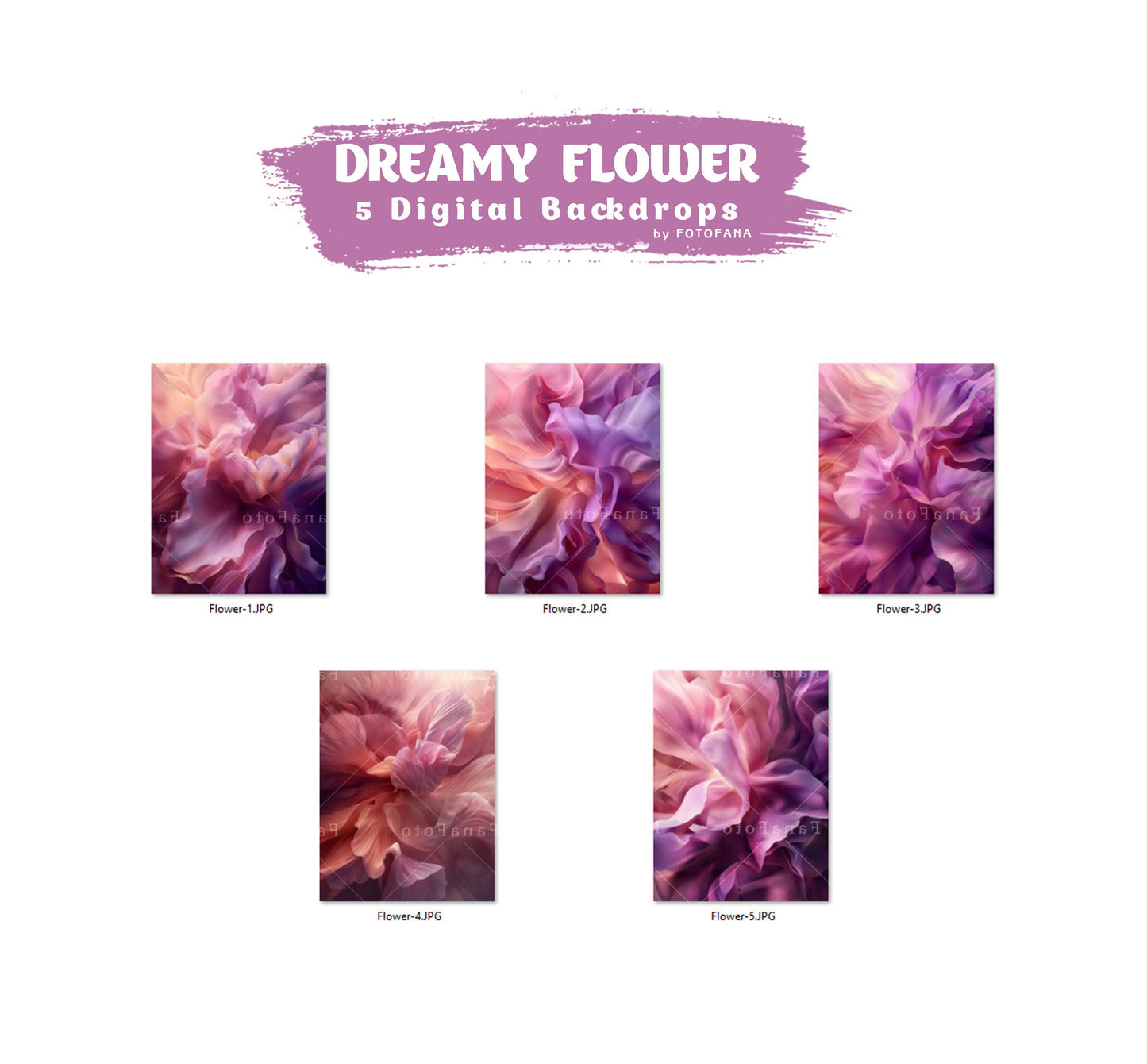 DREAMY FLOWER Backdrops Digital Floral Overlay Maternity Digital Backdrops Floral Overlays Fine Art Studio Backdrop Photoshop Textures Photo