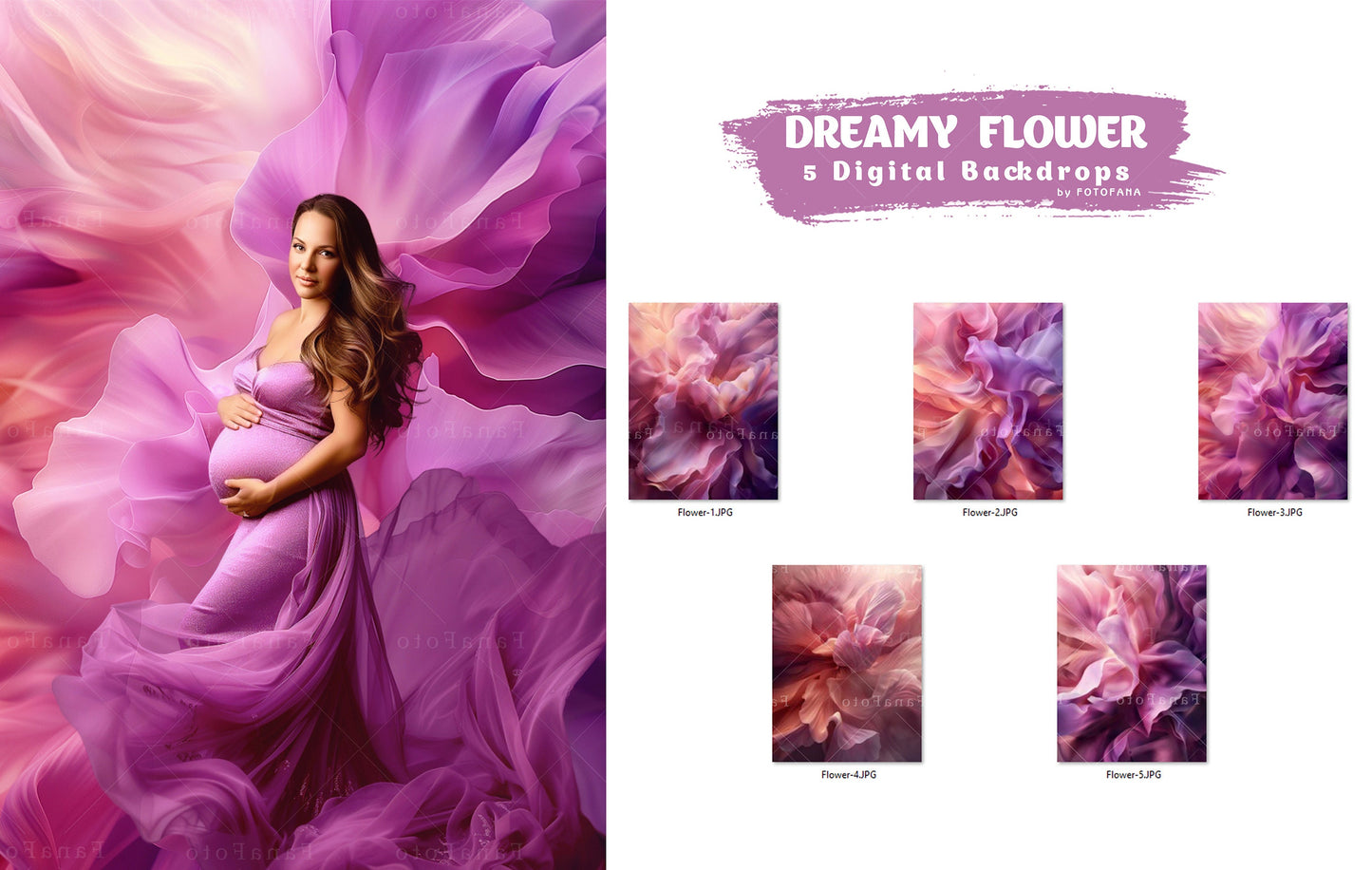 DREAMY FLOWER Backdrops Digital Floral Overlay Maternity Digital Backdrops Floral Overlays Fine Art Studio Backdrop Photoshop Textures Photo