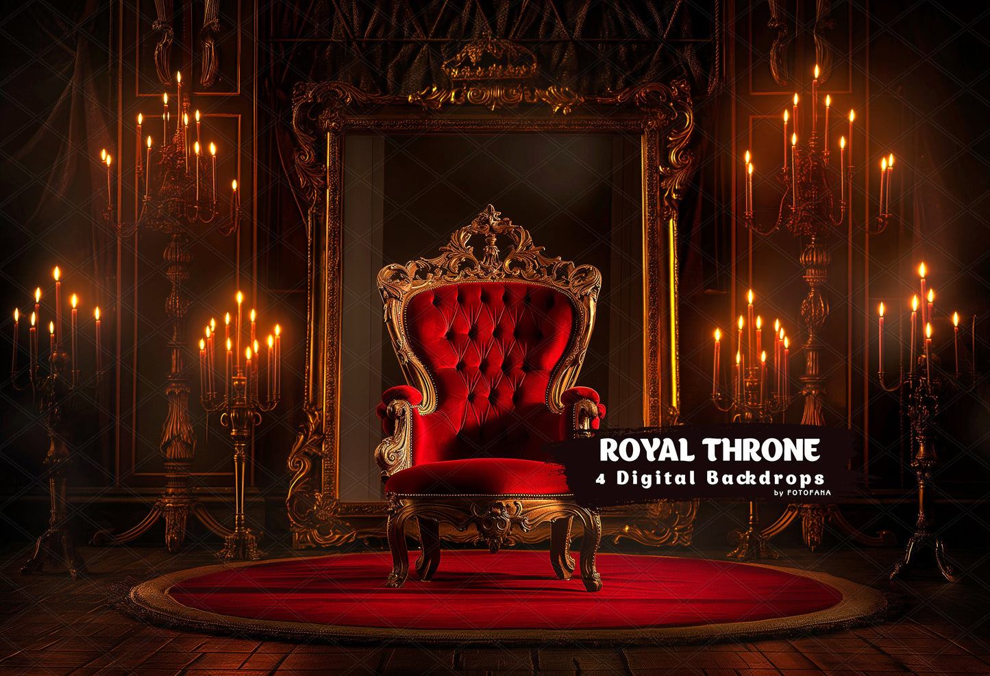 Royal Throne Chair Digital Backdrops Maternity Overlays Red Luxury Armchair Background Pet Backdrop Photoshop Backdrops Fine Art Portrait