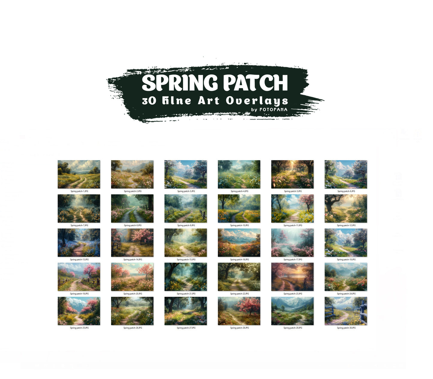 30 SPRING PATCH TEXTURES Painterly Backdrops Painterly Fine Art Photography Digital Backdrops Studio Photoshop Overlays Editing Maternity