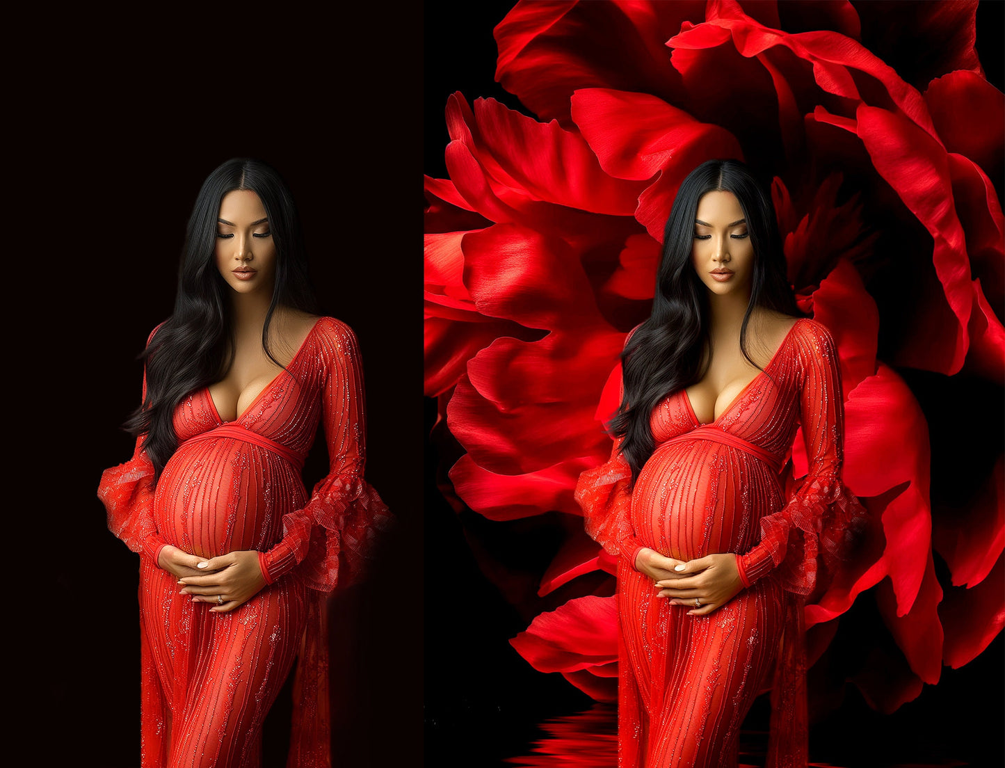 12 RED ROSE Digital Backdrops Overlay Maternity Digital Background Flower Fabric dress Texture Overlays Fine Art Studio Valentine Backdrop