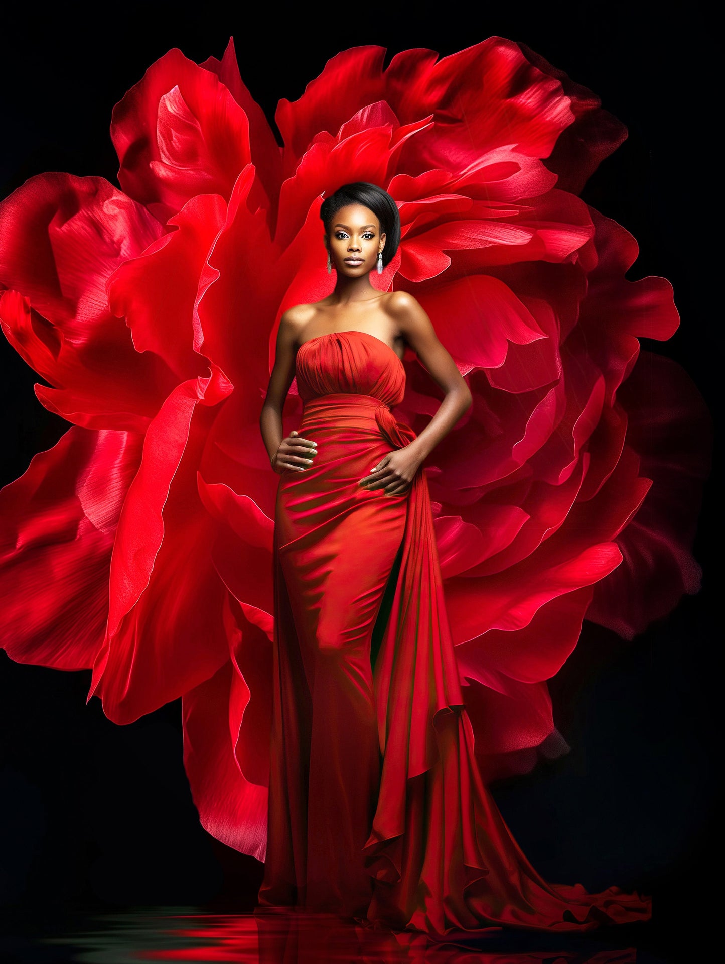 12 RED ROSE Digital Backdrops Overlay Maternity Digital Background Flower Fabric dress Texture Overlays Fine Art Studio Valentine Backdrop
