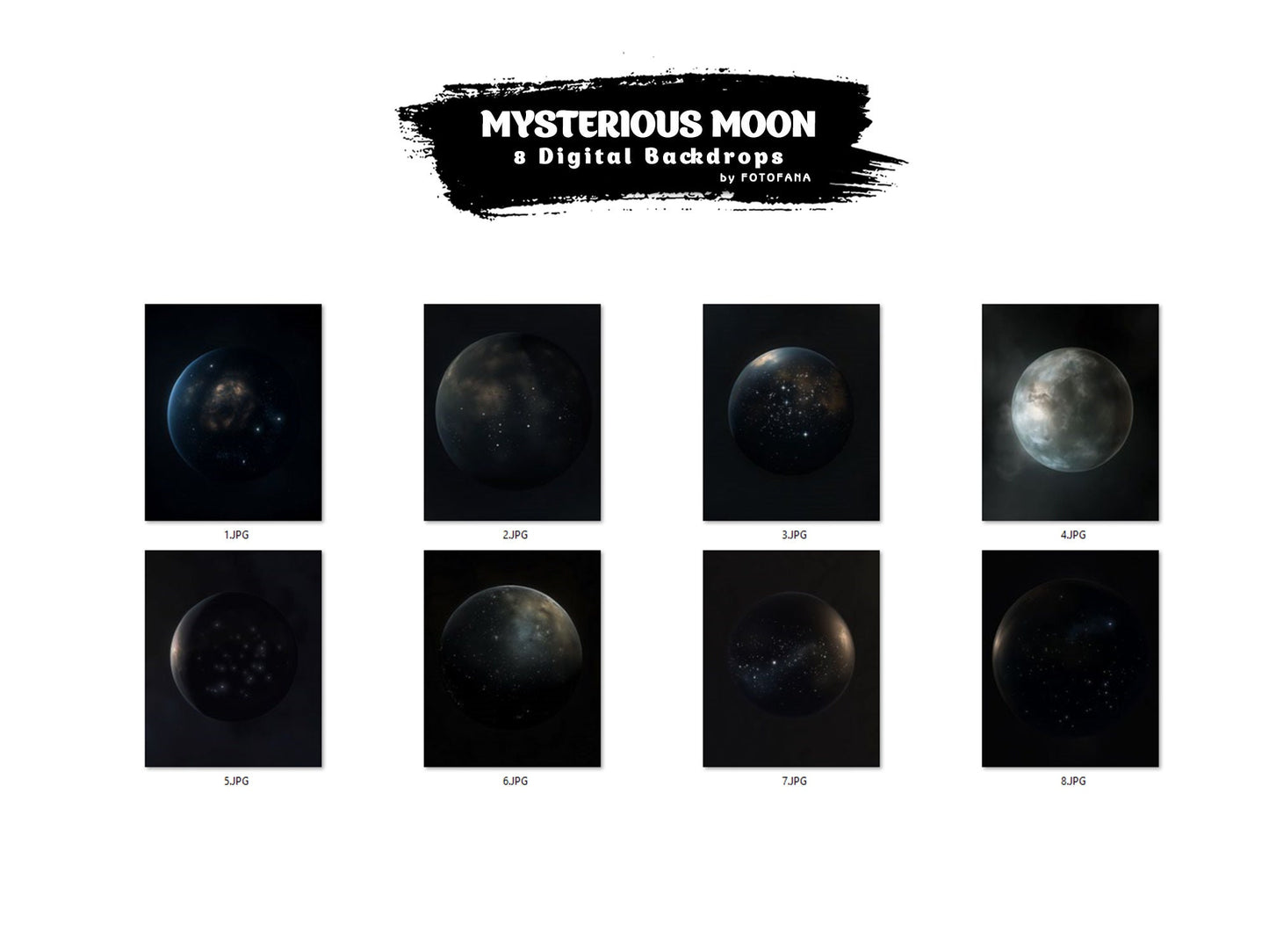 MYSTERIOUS MOON Backdrop Full Moon Overlay Digital Backgrounds For Photography Maternity overlay Photoshop Editing Maternity Backdrop Art