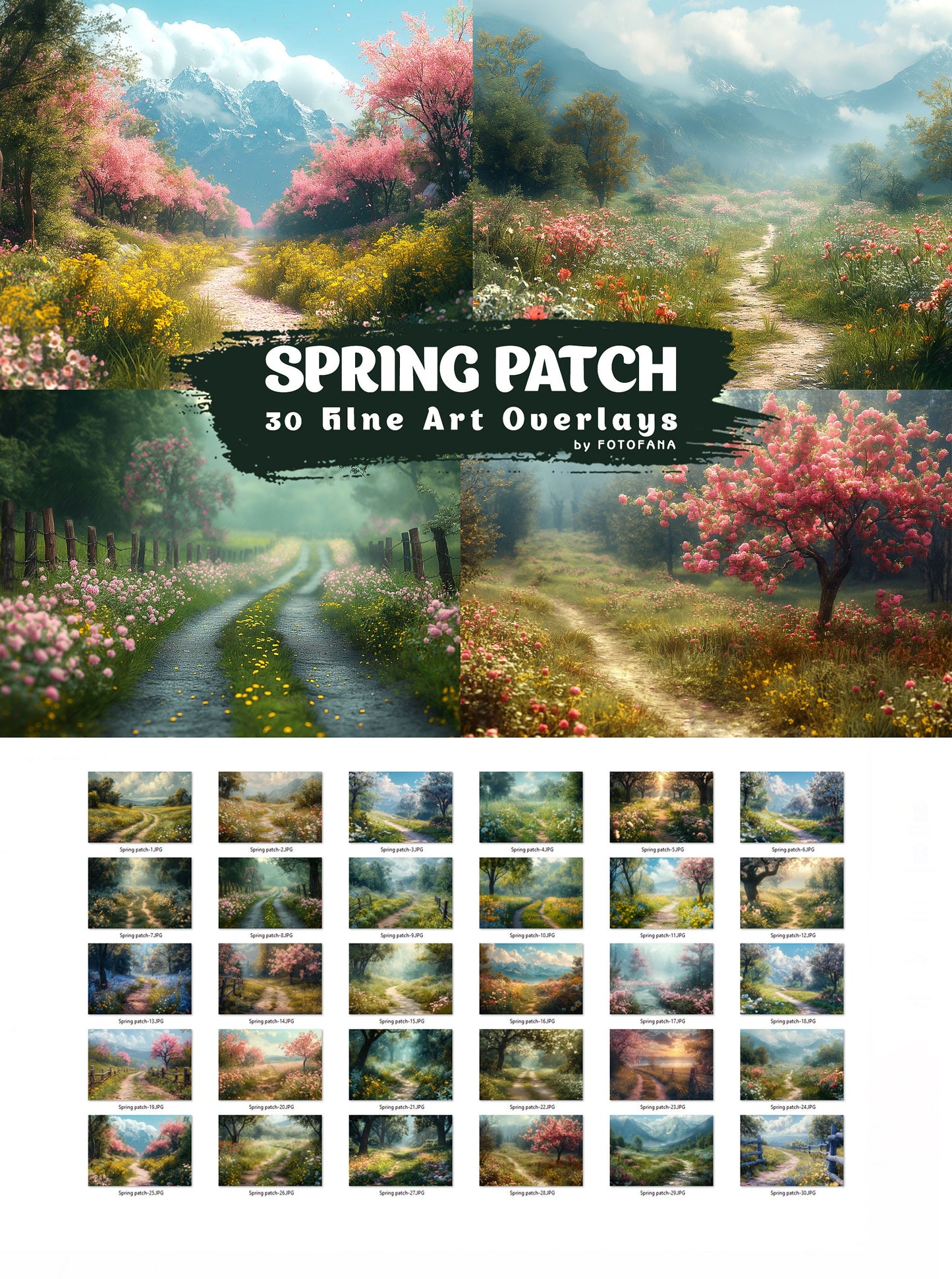 30 SPRING PATCH TEXTURES Painterly Backdrops Painterly Fine Art Photography Digital Backdrops Studio Photoshop Overlays Editing Maternity