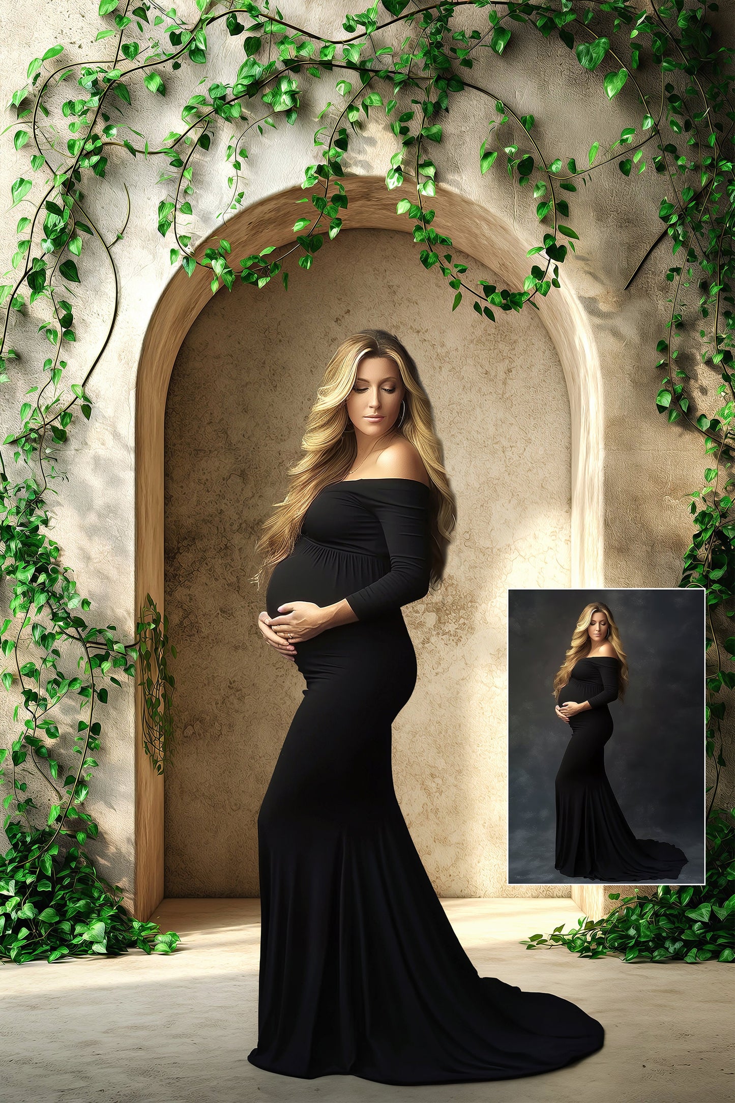 FLORAL ARCH Backdrops Digital Backdrop Ivy Overlay Maternity Backdrop Digital Floral Overlays Newborn Studio Backdrop Photoshop Overlays