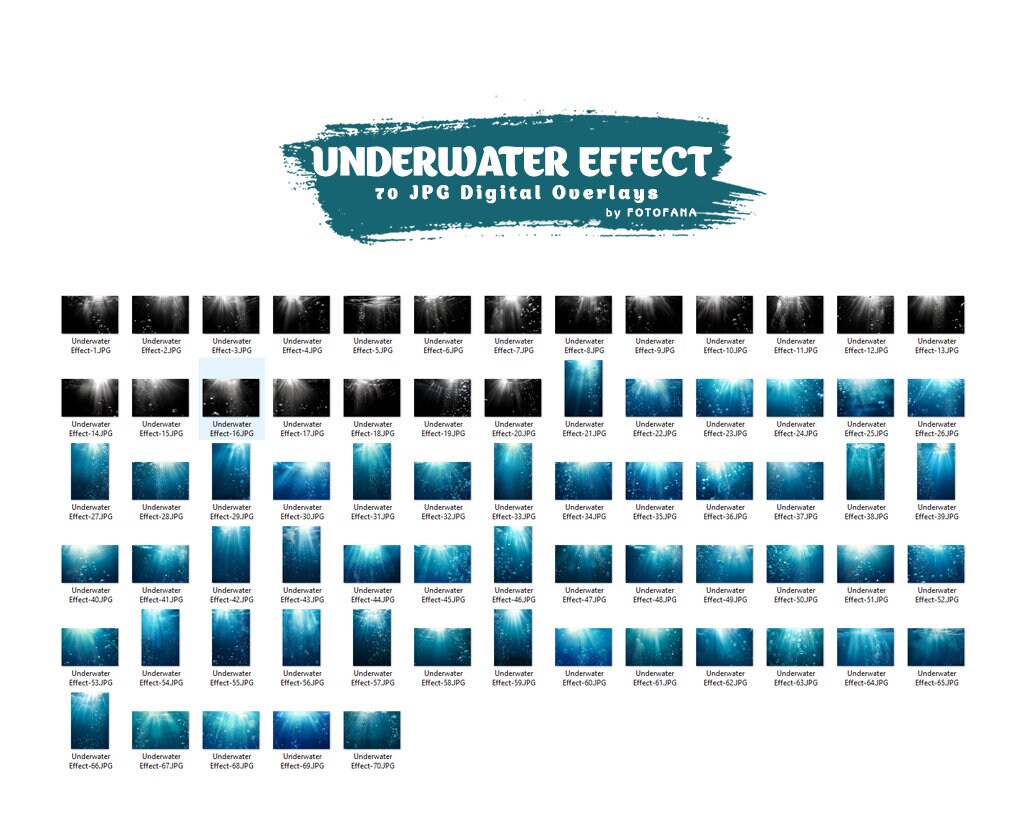 UNDERWATER EFFECT Photo Overlays Blue Water Overlays Ocean Depth Effect Sea Texture Kids Digital Backdrops Marine Photo Edit Aquatic Fantasy