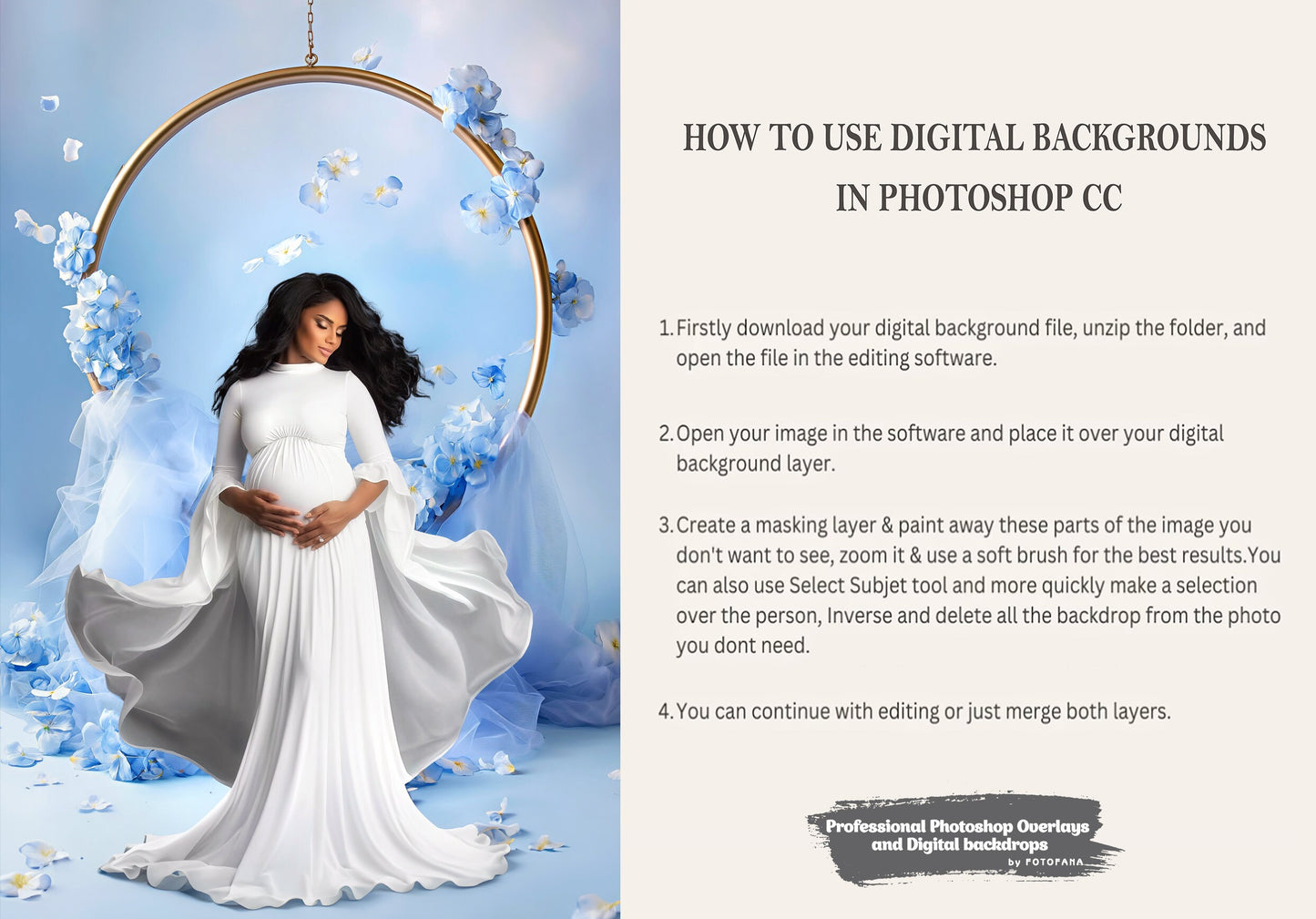 FLORAL SWING CHAIR Backdrops Digital Backdrops Overlay Maternity Backdrop Floral Overlays Fine Art Studio Backdrop Overlays Texture Floral