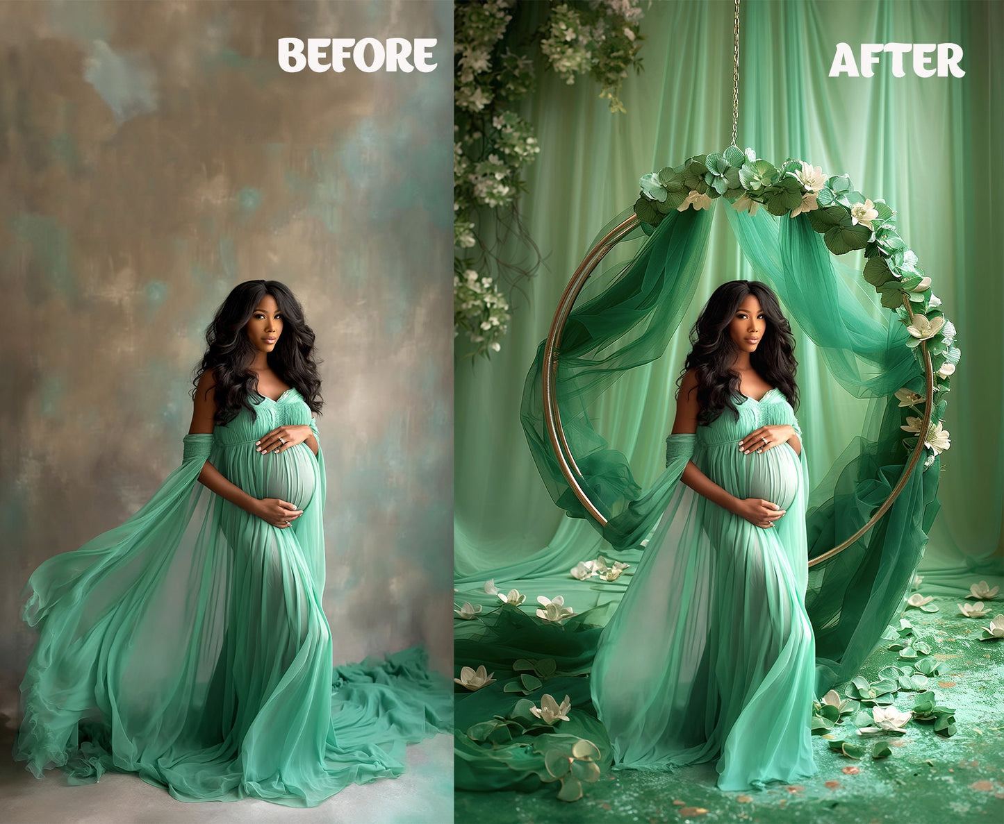 FLORAL SWING CHAIR Backdrops Digital Backdrops Overlay Maternity Backdrop Floral Overlays Fine Art Studio Backdrop Overlays Texture Floral