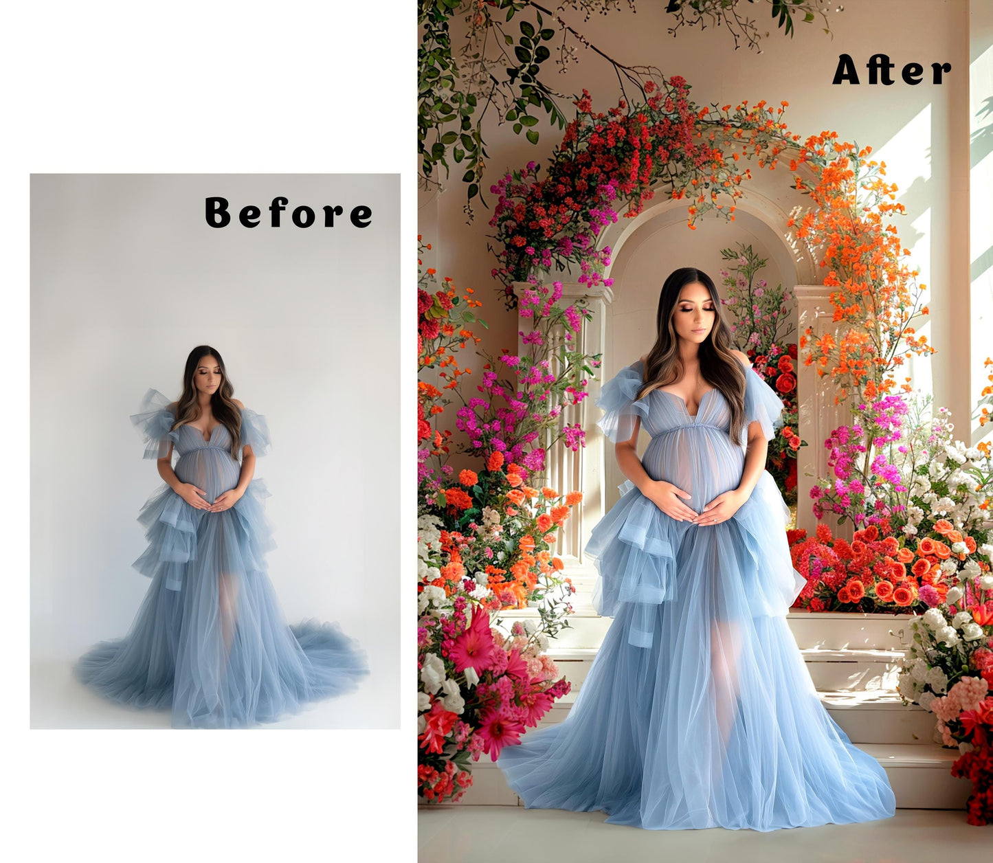 20 FLORAL BACKDROPS PODIUM Digital Backdrop Overlay Maternity Backdrop Floral Overlays Art Newborn Studio Backdrop for Photoshop Overlays