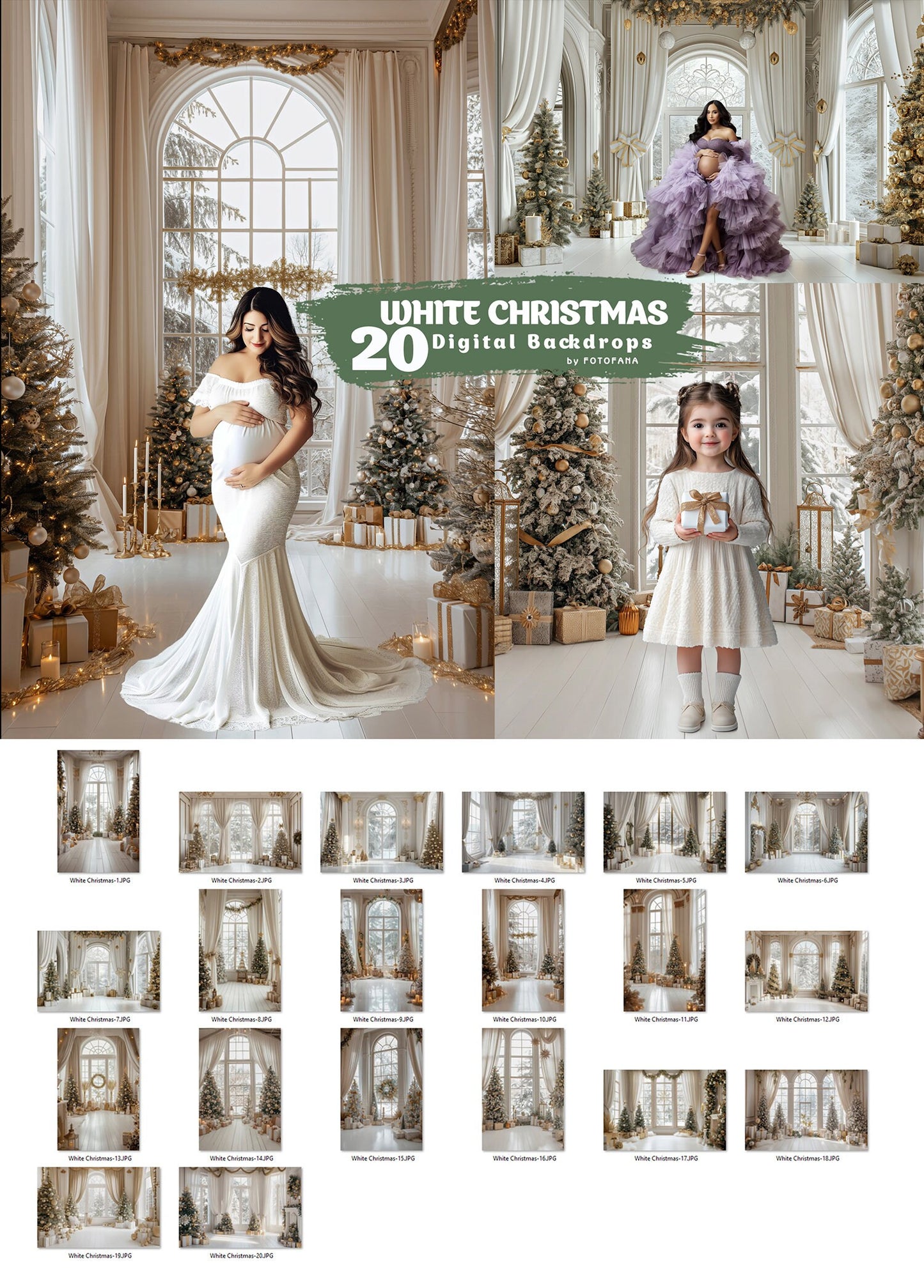 White Christmas Digital Backdrops Maternity Backdrop Overlays Studio Backdrop Christmas Backgrounds Cozy Christmas Backdrops Textures Art