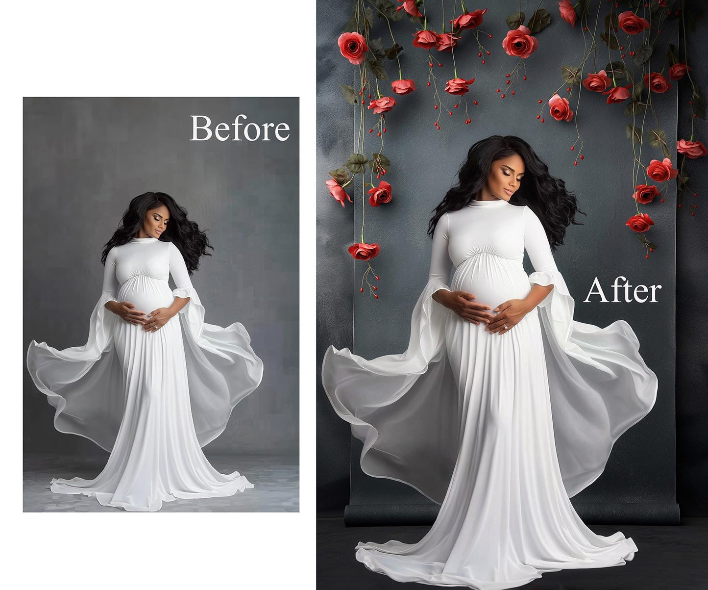 20 FLORAL BACKDROPS Canvas Digital Backdrop Overlay Maternity Backdrop Floral Overlays Art Newborn Studio Backdrop for Photoshop Overlays