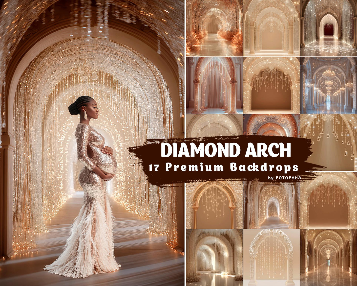 DIAMOND ARCH Backdrops Arches Digital Backdrops Maternity Backdrop Minimal Studio Backdrops Boho Overlays Textures Portrait Photoshop