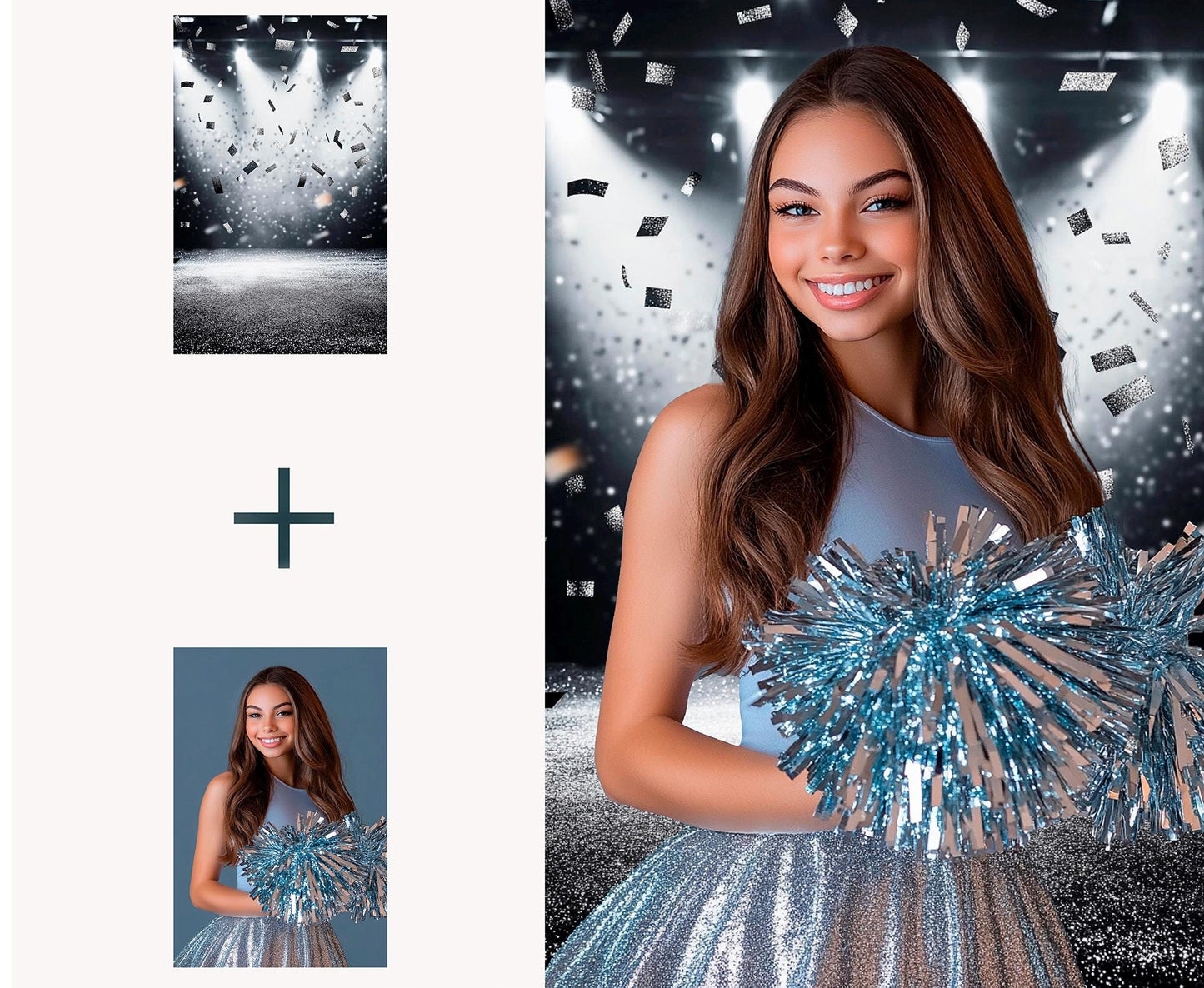 125 Cheer and Dance Digital Backdrops Cheerleader Senior Poster School Glitter Background for Sport Photography Sports Backdrop Cheer Design