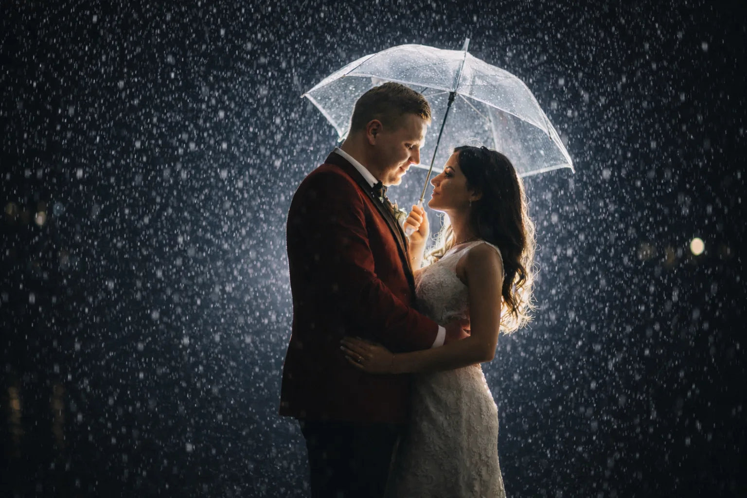 Rain overlay for Photoshop portrait photo editing used in professional workflows