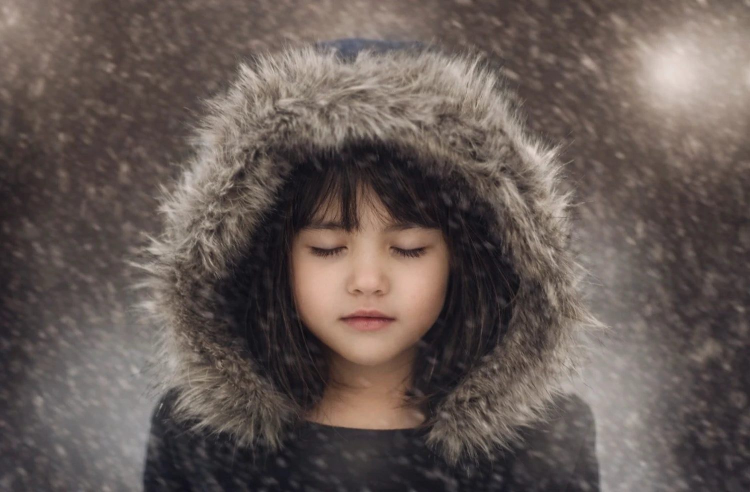 Snow overlay designed for commercial portrait photo editing projects