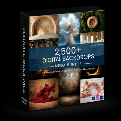 Ultimate Mega Pack with 2,500+ high-resolution digital backdrops for professional photography