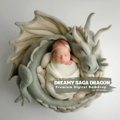 Dreamy Saga Dragon Newborn Digital Backdrops Dragon Felted Backgrounds Newborn Baby Girl Baby Boy Floor Art The Year Of Dragon Composited Photoshop Backdrops