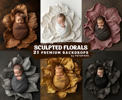Newborn Digital Backgrounds Large Flower