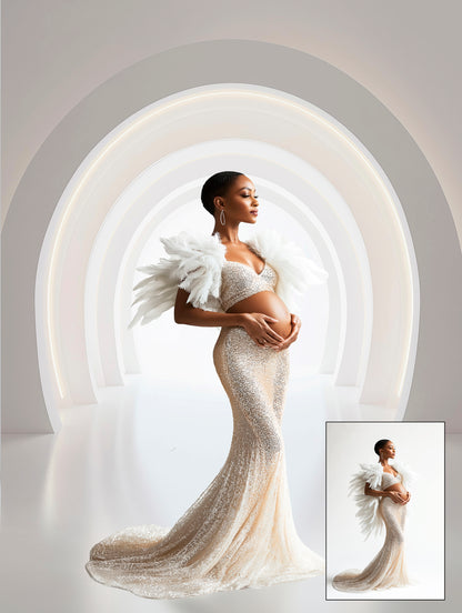 28 Backlight Arches Digital Backdrops Maternity White Backdrop Minimal Studio Backdrops Boho Overlays Textures Photoshop Overlays Maternity