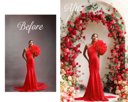 25 Floral Arch Digital Backdrops Set Overlay Maternity Backdrop Floral Overlays Art Newborn Studio Backdrop Photoshop Fine Art Backgrounds