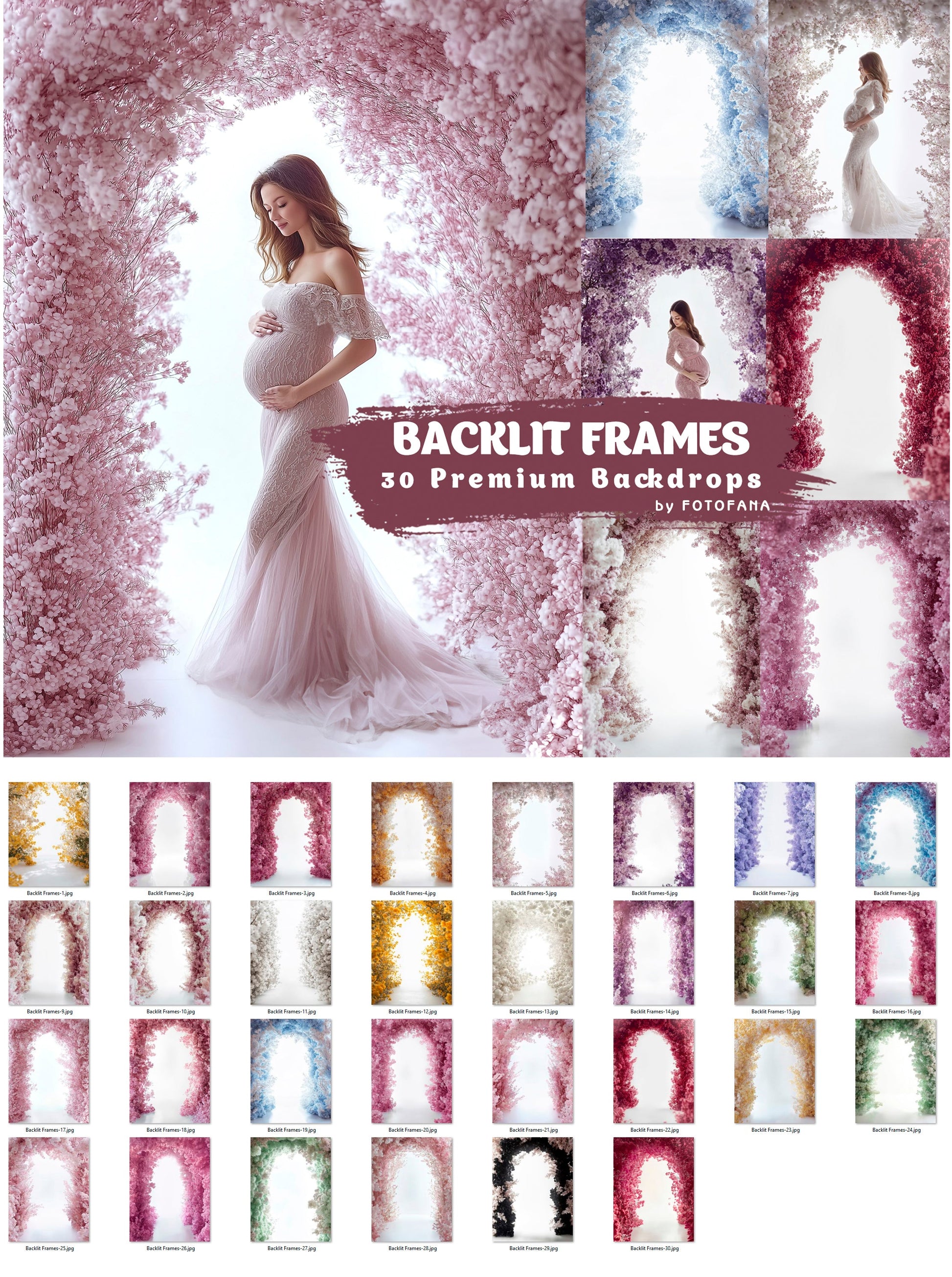 Painterly digital background for soft portrait compositions